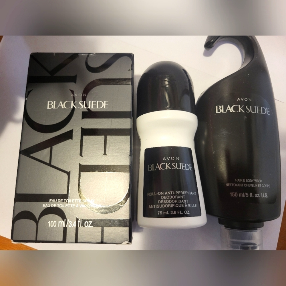 Avon Black suede for men